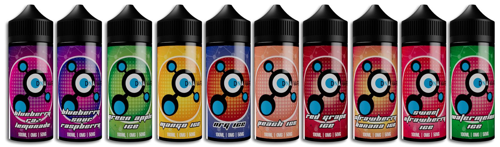 DNA Vapes Full Collection of Vape E-Liquids